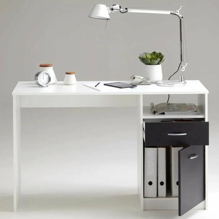 FMD Bureau JACKSON Blanc/Noir