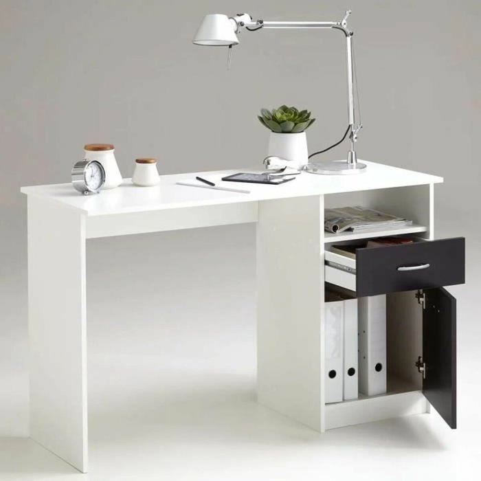 FMD Bureau JACKSON Blanc/Noir