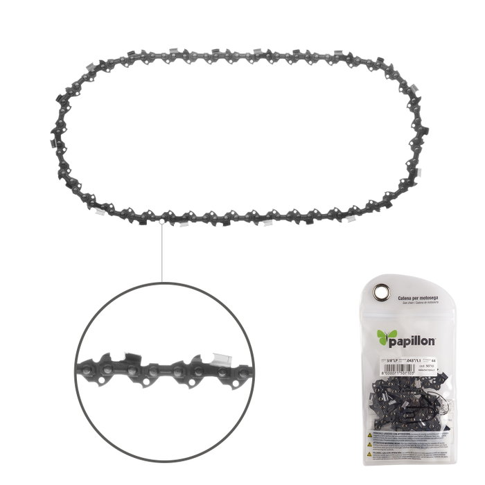 PAPILLON Chaîne de tronçonneuse 3/8'' / 0.043'' 1,1 mm 44 Maillons 90 PX PAPILLON Chaîne de tronçonneuse 3/8'' / 0.043'' 1,1 mm 44 Maillons 90 PX