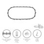 PAPILLON Chaîne de tronçonneuse 3/8'' / 0.043'' 1,1 mm 44 Maillons 90 PX