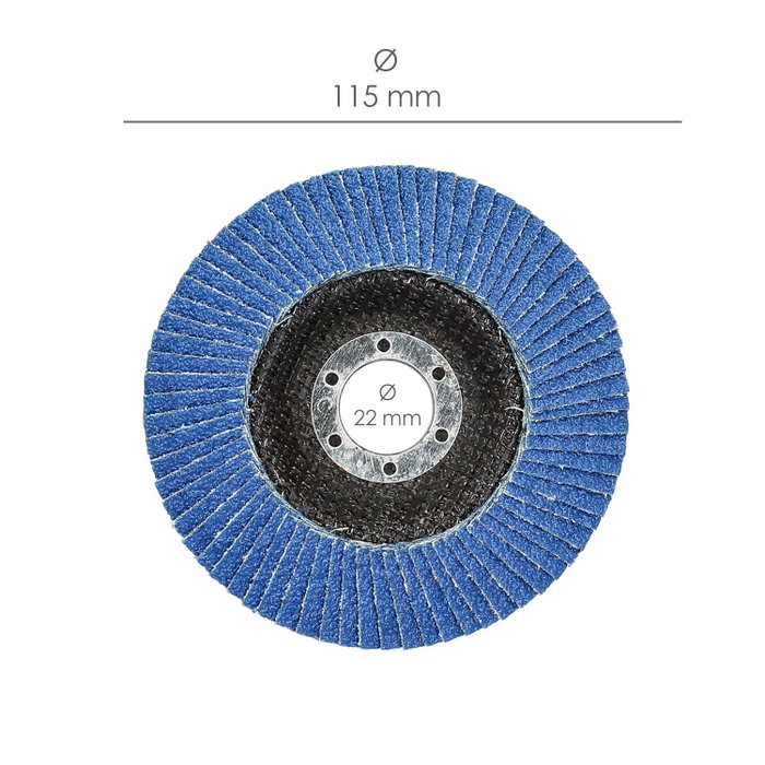 WOLFPACK LINEA PROFESIONAL Disque de lames de ponçage en zircone 115x22 mm, Grain 40 WOLFPACK LINEA PROFESIONAL Disque de lames de ponçage en zircone 115x22 mm, Grain 40