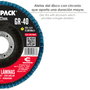 WOLFPACK LINEA PROFESIONAL Disque de lames de ponçage en zircone 115x22 mm, Grain 40