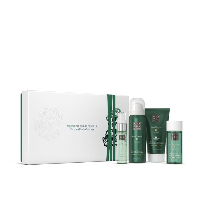 Rituals The Ritual Of Jing Petit Coffret Cadeau 4 Pièces Mousse Douche Huile Corps Crème Hydratante Brume Oreiller Lotus Gingembre Femme Rituals The Ritual Of Jing Petit Coffret Cadeau 4 Pièces Mousse Douche Huile Corps Crème Hydratante Brume Oreiller Lotus Gingembre Femme