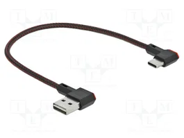DELOCK Câble USB 2.0 0,2m noir et rouge