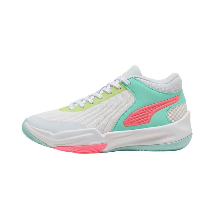 Chaussures de Basket-Ball pour Enfants Puma Court Pro 2 Blanc Vert XL