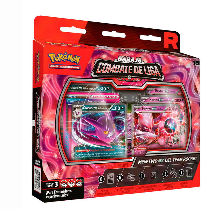 Pokemon League Battle Deck Team Rocket's Mewtwo EX - Blister de cartes - Version latino - Jeu pour +6 ans