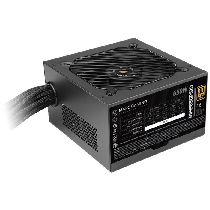 Mars Gaming MPB650PSID 650W ATX 3.1 80 Plus Gold Noir