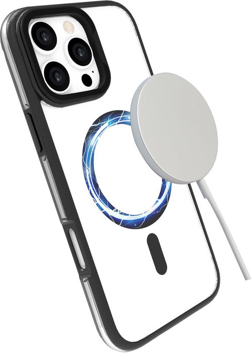 eSTUFF Coque iPhone 16 Pro Max INFINITE HELSINKI à support magnétique - Protection renforcée - 86% plastique recyclé - Noir