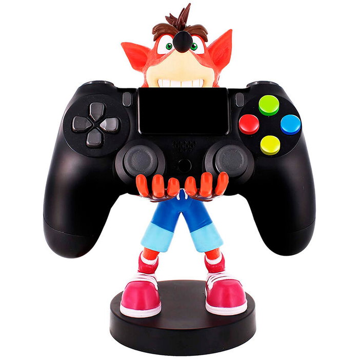 EXQUISITE GAMING Support de chargement figurine Crash Bandicoot 20cm pour manettes PS5, Xbox Series et smartphones (Câble non inclus)