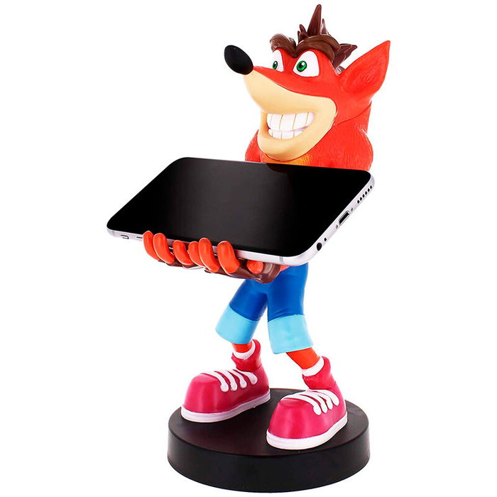 EXQUISITE GAMING Support de chargement figurine Crash Bandicoot 20cm pour manettes PS5, Xbox Series et smartphones (Câble non inclus)