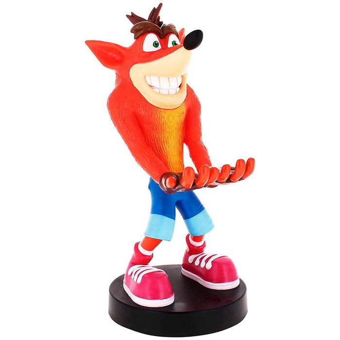 EXQUISITE GAMING Support de chargement figurine Crash Bandicoot 20cm pour manettes PS5, Xbox Series et smartphones (Câble non inclus)