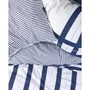 Parure de lit king 100% coton renforcé - 1 housse de couette 220 x 240 cm + 2 taies d'oreiller 60 x 60 cm - Bleu foncé, lavable machine