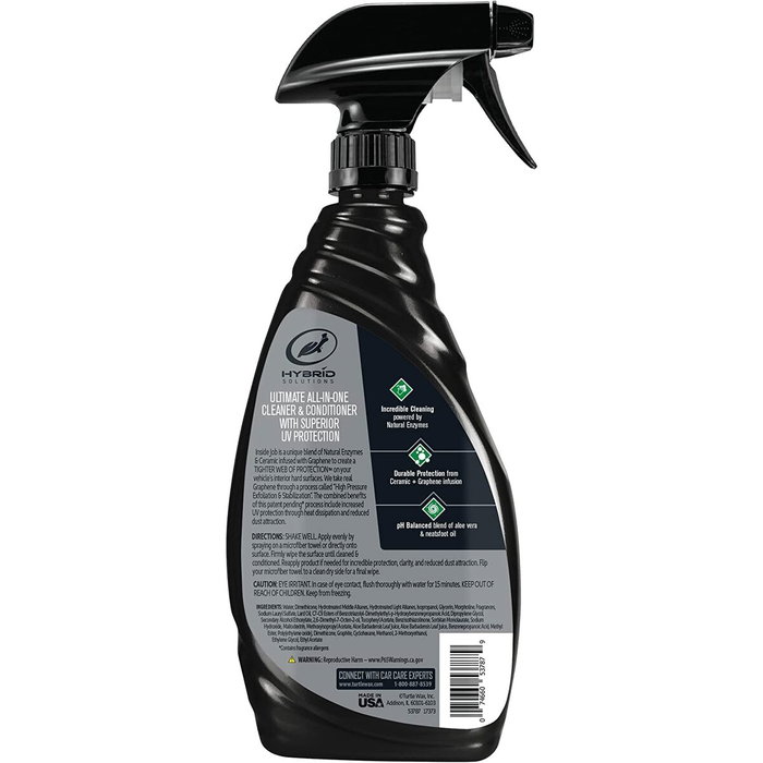 Turtle Wax Hybrid Solutions Ceramic Graphene Inside Job Lave-Intérieur 500 mL Cs6 TW54061