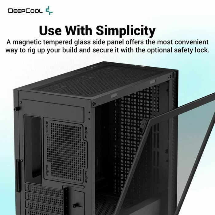 Deepcool CH370 Boîtier Gaming Micro ATX avec Verre Trempé Noir