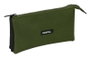 Safta Trousse Fourre-Tout Triple Dark Forest Noir et Vert 22x12x3cm