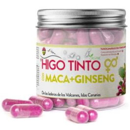 TUNO CANARIAS Complément Alimentaire Higo Tinto, Maca et Ginseng, 90 Gélules