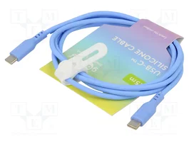 GOOBAY Câble USB 2.0 de type C à type C, 1,5m, bleu