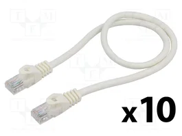 LANBERG Cordon de raccordement Cat 6 U/UTP 0,5m blanc RJ45