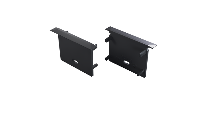KIMERA Profilé en aluminium anodisé noir « HEDE » avec diffuseur opale, 2,02 m KIMERA Profilé en aluminium anodisé noir « HEDE » avec diffuseur opale, 2,02 m