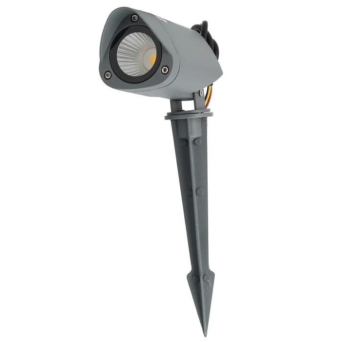 Foco Led con Pincho Jardín 7W IP65 2700K Gris Foco Led con Pincho Jardín 7W IP65 2700K Gris