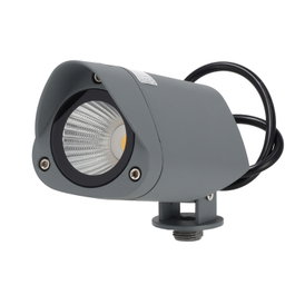 Projecteur LED 7 W IP65 2700 K avec piquet, finition grise