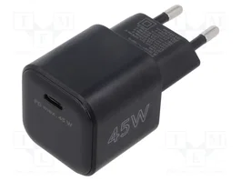 GOOBAY Chargeur USB GaN 45W USB C Power Delivery noir