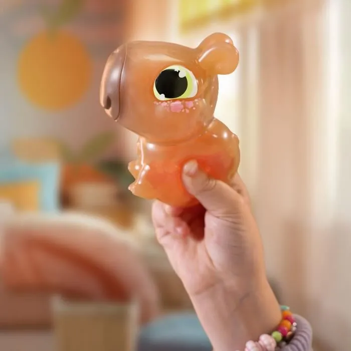 Goliath Animagic Let's Glo Capybara Marron - Animal interactif lumineux qui s'illumine au contact de l'eau, compagnon sensoriel doux