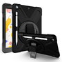eSTUFF Coque Protection Totale CHICAGO pour iPad 10,2 Pouces avec Protection d'Écran Intégrée, Béquille, Porte-Crayon et Sangles Inclus - Noir