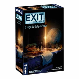 Devir Jeu de Société Exit El Legado del Profesor - Jeu d'Évasion Coopératif, Aventure de Pistes et Énigmes, 1 à 4 Joueurs