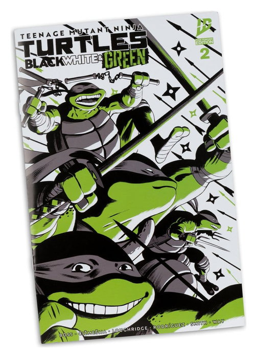 Tortues Ninja Page Punchers figurine Michelangelo (Black White & Green) (Red Platinum Edition) 13 cm