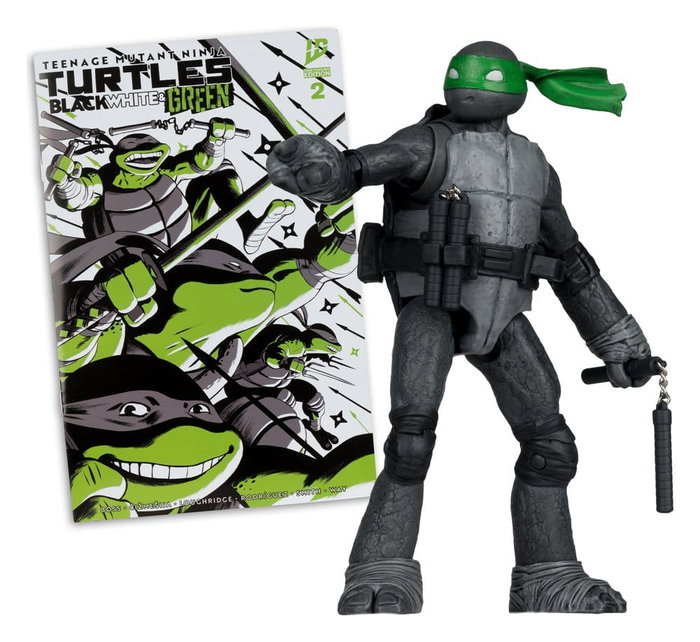 Tortues Ninja Page Punchers figurine Michelangelo (Black White & Green) (Red Platinum Edition) 13 cm