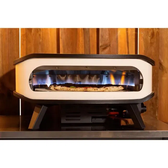 Cozze Four à pizza à gaz 90426, Pierre tournante, Thermomètre intérieur, Capacité pizza 42.5 cm, 8 kW, 60.5 * 60.5 * 30.5 cm