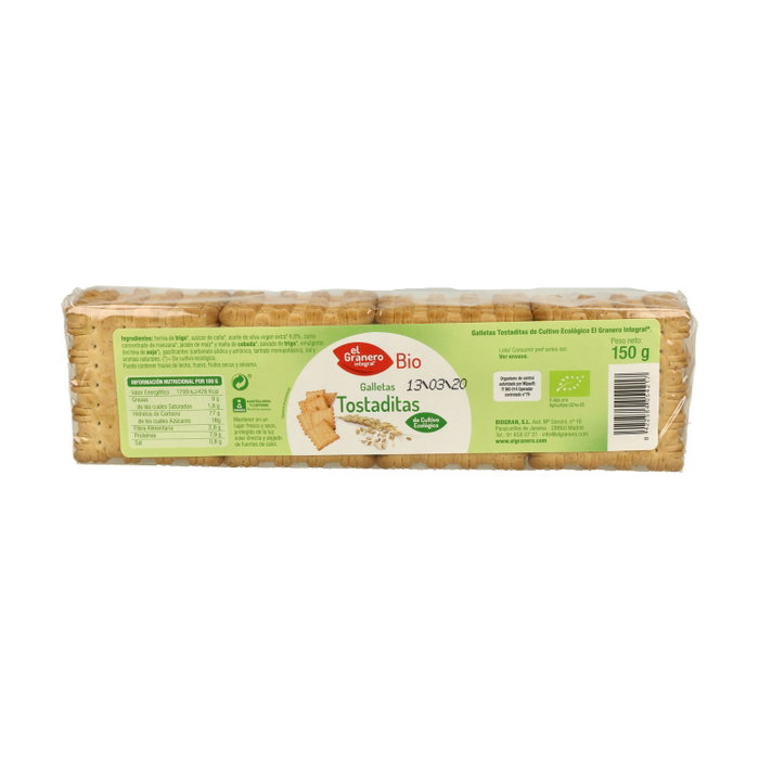 El Granero Integral Galletas Tostaditas Bio 150g 12u