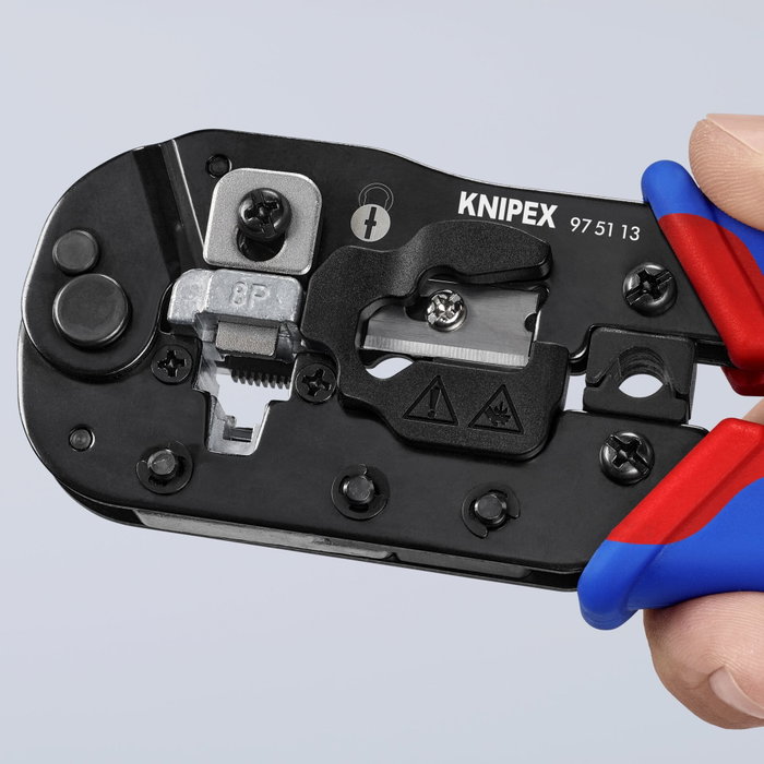 Knipex Pince à sertir pour connecteurs RJ45 Western