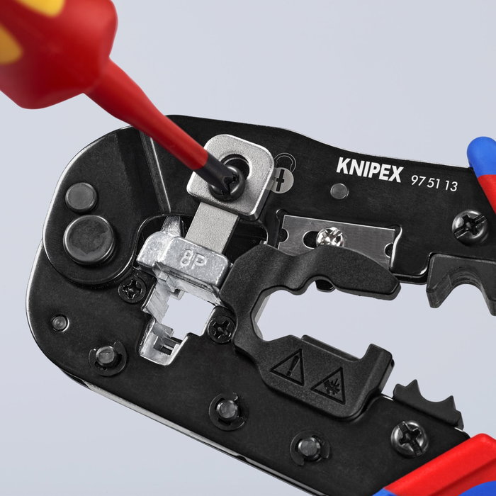 Knipex Pince à sertir pour connecteurs RJ45 Western