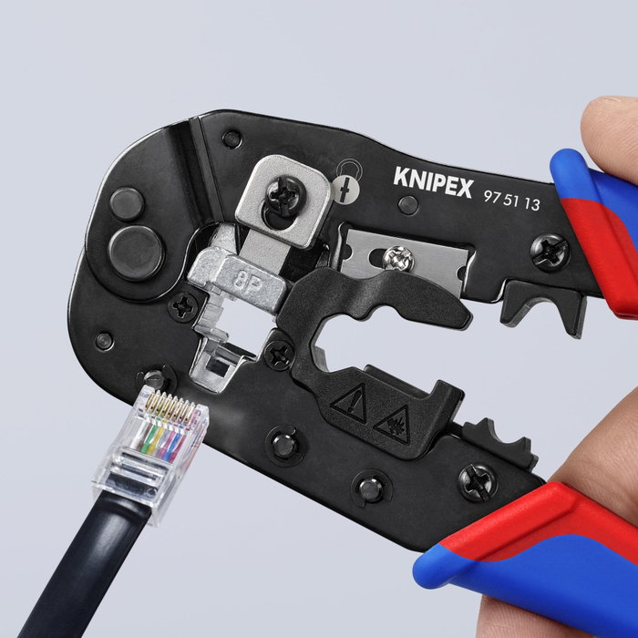 Knipex Pince à sertir pour connecteurs RJ45 Western
