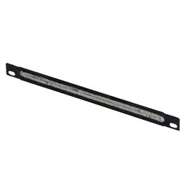Lanview Panneau organiseur de câbles brossé 1/2U 10 pouces RA10115BL
