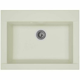 Stradour Hexo Évier de cuisine 1 bac sans égouttoir Blanc 66 x 50 cm