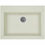 Stradour Hexo Évier de cuisine 1 bac sans égouttoir Blanc 66 x 50 cm