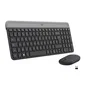 Logitech MK470 Slim Clavier et Souris sans fil AZERTY Noir - Silencieux et ergonomique