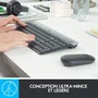 Logitech MK470 Slim Clavier et Souris sans fil AZERTY Noir - Silencieux et ergonomique