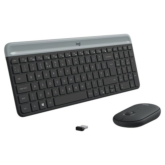 Logitech MK470 Slim Ensemble Clavier et Souris Sans Fil AZERTY Graphite