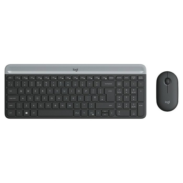 Logitech MK470 Slim Ensemble Clavier et Souris Sans Fil AZERTY Graphite