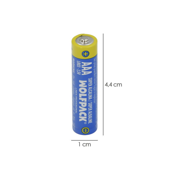 WOLFPACK LINEA PROFESIONAL Piles Alcalines AAA LR-3, Pack de 4