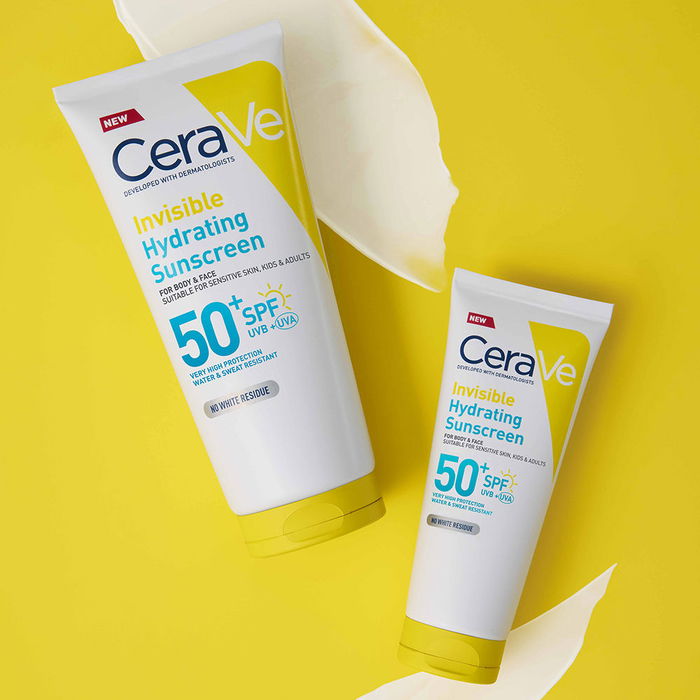 CeraVe Crème Solaire Visage et Corps SPF50+ Hydratante Invisible 177ml - Avec Céramides et Technologie MVE, Résistante à l'Eau