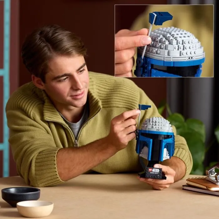 Lego 75408 Star Wars Casque de Jango Fett - Set de Construction Adulte de 616 Pièces - Idéal Cadeau
