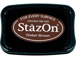 Tsukineko Tampon STAZON Marron Bois pour Verre et Plastique