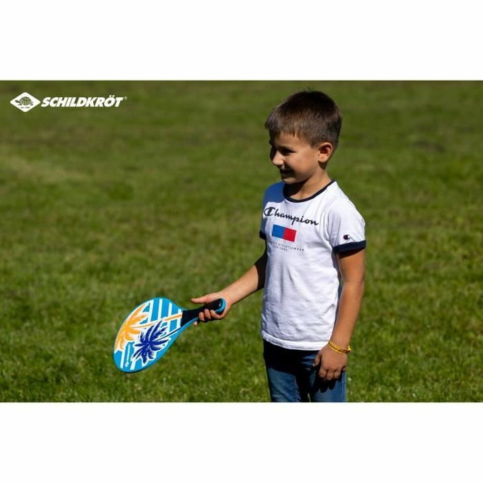 SCHILDKROT Raquettes de beachball en bois laqué avec 2 balles et sac filet