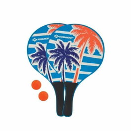 SCHILDKROT Raquettes de beachball en bois laqué avec 2 balles et sac filet