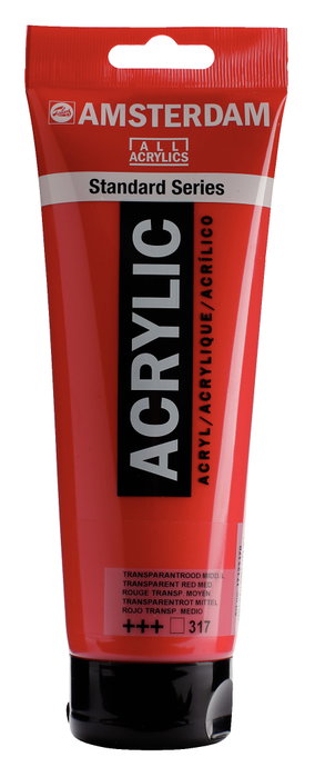 Amsterdam Peinture acrylique Standard Series Rojo Transparente Medio 317, 250 ml Amsterdam Peinture acrylique Standard Series Rojo Transparente Medio 317, 250 ml